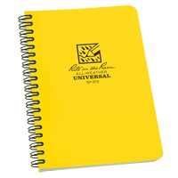 Side-Spiral Notebook, Soft Cover, Yellow, 64 Pages, 4-5/8" W x 7" L Cam Industrial