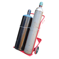 Cylinder Cart, Mold-on Rubber Wheels, 25-1/2"W x 7"L Base, 350 lbs. Cam Industrial