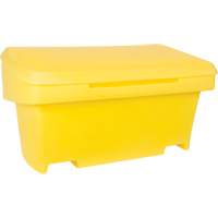 Heavy-Duty Outdoor Salt and Sand Storage Container, 24" x 48" x 24", 10 cu. Ft., Yellow NM947 | Cam Industrial