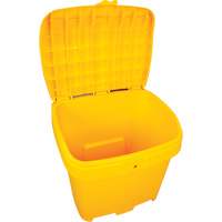Salt & Sand Storage Bins, With Hasp, 21" x 27" x 26", 4.24 cu. ft., Yellow Cam Industrial