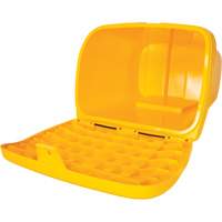 Salt & Sand Storage Bins, With Hasp, 21" x 27" x 26", 4.24 cu. ft., Yellow Cam Industrial