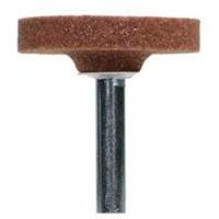 Vitrified Bond Mounted Points, W235, Aluminum Oxide, 1-1/2" Dia., 1/4" L, 60 Grit Cam Industrial