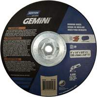 Meule soucoupes Gemini, 9" x 1/4", Arbre 5/8"-11, Oxyde d'aluminium, Type 28 Cam Industrial