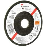 Green Corps Flexible Grinding Wheel, 4-1/2" x 1/8", 7/8" Arbor, Ceramic, Type 27 Cam Industrial