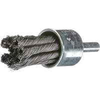 Knot Wire End Brush, 1" Dia., 0.02" Wire Dia., 1/4" Shank Cam Industrial