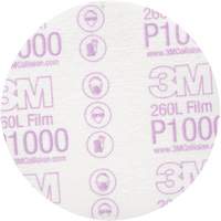 Disque de finition en pellicule Hookit, dia 5", Grain P1000, Oxyde d'aluminium Cam Industrial