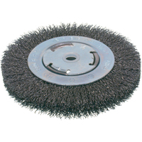 Brosses &eacute;conomiques &agrave; fils cr&ecirc;p&eacute;s - Face moyenne, 6" dia., Fils 0.014, Arbre 2" Cam Industrial