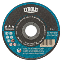 Premium 2 In 1 Thincut Cut-Off Wheel, 4-1/2" x 0.045", 7/8" Arbor, Type 1, Aluminum Oxide, 13300 RPM Cam Industrial