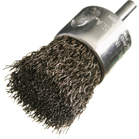 Crimped Wire End Brushes, 3/4", 0.014" Fill, 1/4" Shank Cam Industrial