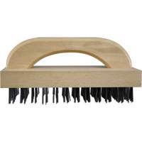 Flat Wire Butcher Block Brushes, Flat Steel Wire, 8 x 12 Wire Rows, 9" Long Cam Industrial