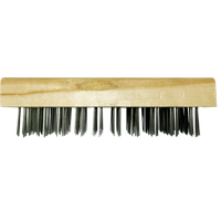 Flat Wire Butcher Block Brushes, Flat Steel Wire, 5 x 10 Wire Rows, 7-5/8" Long Cam Industrial