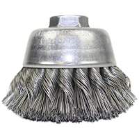Knot Wire Cup Brush, 3-1/2" Dia. x 5/8"-11 Arbor Cam Industrial