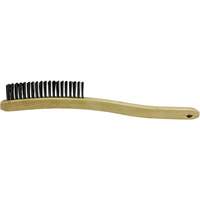 Scratch Brush, Stainless Steel, 3 x 19 Wire Rows, 13-11/16" Long Cam Industrial