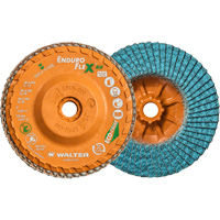 Disque &agrave; lamelles vissable Enduro-Flex Alu, 5" x 5/8"-11, Type 27, Grain 40, Alumine de zirconium Cam Industrial