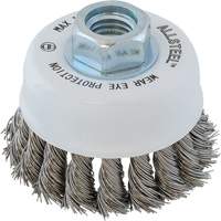 AllSteel Wire Brush, 3" Dia. x 5/8"-11 Arbor Cam Industrial