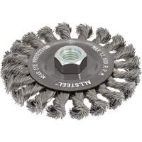AllSteel Wire Brush, 4-1/2" Dia., 0.02" Fill, 5/8"-11 Arbor, Steel Cam Industrial