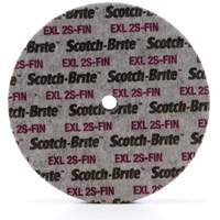 Scotch-Brite EXL Unitized Wheel, 6" x 1/4", 1/4" Arbor, Fine Grit, Silicon Carbide Cam Industrial