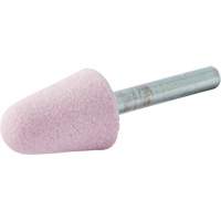 Vitrified Bond Mounted Point, A5, Aluminum Oxide, 3/4" Dia., 1-1/8" L, 80 Grit Cam Industrial