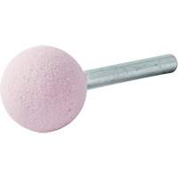 Vitrified Bond Mounted Point, A25, Aluminum Oxide, 1" Dia., 1" L, 80 Grit Cam Industrial