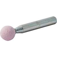 Vitrified Bond Mounted Point, B122, Aluminum Oxide, 3/8" Dia., 3/8" L, 80 Grit Cam Industrial