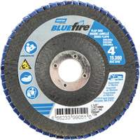 Disque &agrave; lamelles coniques R884P BlueFire, 4" x 5/8", Type 29, Grain P60, Alumine de zirconium Cam Industrial