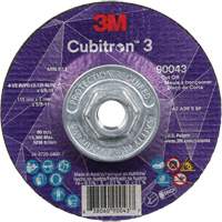 Cubitron 3 Cut-Off Wheel, 4-1/2" x 1/8", 5/8"-11 Arbor, Type T27, Ceramic, 13300 RPM Cam Industrial