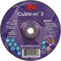 Cubitron 3 Depressed Centre Grinding Wheel, 4" x 1/4", 3/8" Arbor, Ceramic, Type T27 Cam Industrial