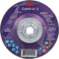 Cubitron 3 Depressed Centre Grinding Wheel, 4-1/2" x 1/4", 5/8"-11 Arbor, Ceramic, Type T27 Cam Industrial