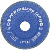 Powerblend TRM Trimmable Flap Disc, 4-1/2" x 7/8", Type 29, Z40 Grit, Zirconium Cam Industrial