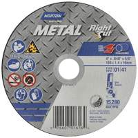Metal RightCut Right Angle Cut-Off Wheel, 4-1/2" x 0.04", 7/8" Arbor, Type 01/41, Aluminum Oxide, 13580 RPM Cam Industrial