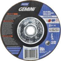 Gemini INOX/SS Right Angle Cut-Off Wheel, 4-1/2" x 3/32", 5/8"-11 Arbor, Type 27/42, Aluminum Oxide, 13580 RPM Cam Industrial
