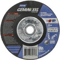 Disque combin&eacute; de meulage et tronçonnage Gemini XXL, 4-1/2" x 1/8", Arbre de 5/8"-11, Type 27, Oxyde d'aluminium Cam Industrial