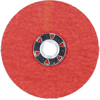 Disque de verrouillage en fibres avec fixation Speed-Change, 4-1/2" dia., Grain 24, C&eacute;ramique d'alumine Cam Industrial