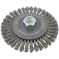 ALLSTEEL Wheel Wire Brush, 6" Dia., 0.02" Fill, 5/8"-11 Arbor Cam Industrial