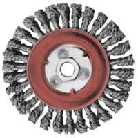 Full Cable Twist Wire Wheel, 5" Dia., 0.02" Fill, 5/8"-11 Arbor, Steel Cam Industrial