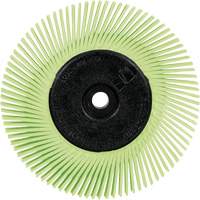 Scotch-Brite Type A Precision Radial Bristle Brush PN-RB with Adapter, Ceramic, 50+ Grit, 6" Dia. Cam Industrial