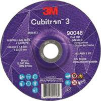 Cubitron 60+ Grit 3 Cut-Off Wheel, 6" x 0.045", 7/8" Arbor, Type T27, Ceramic, 10200 RPM Cam Industrial