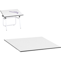 Table Top for Vista Adjustable Drawing Table, 48" W x 3/4" H, White Cam Industrial