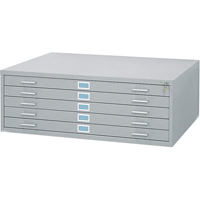 Steel Plan Files, 5 Drawers, 46-3/8" W x 35-3/8" D x 16-1/2" H Cam Industrial