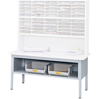 E-z Sort&reg; Mailroom Furniture-sorting Tables With Shelf-base Table With Shelf, 60" W x 28" D x 36" H, Laminate Cam Industrial