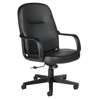 Office Chairs, Leather, Black Cam Industrial