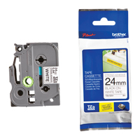 Laminated Industrial Tape, 24 mm x 13', Black on White Cam Industrial