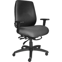 Cierra Heavy Duty Ergonomic Chairs, Fabric, Grey, 400 lbs. Capacity Cam Industrial