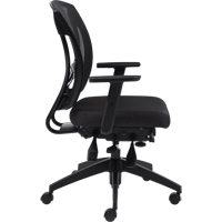 Multi-Tilter Arm Chairs, Fabric, Charcoal, 300 lbs. Capacity Cam Industrial