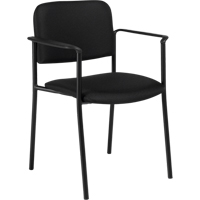 Chaises empilables, Tissu, Hauteur 32", Capacit&eacute; 300 lb, Noir Cam Industrial