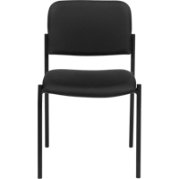 Chaises sans accoudoirs empilables, Tissu, Hauteur 32", Capacit&eacute; 300 lb, Noir Cam Industrial