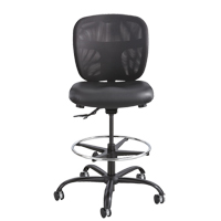 Tabouret robuste Vue, Vinyle, Noir, Capacit&eacute; 350 lb Cam Industrial