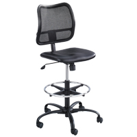 Tabouret ergonomique Vue, Vinyle, Noir, Capacit&eacute; 250 lb Cam Industrial