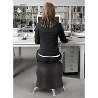 Zenergy Ball Chair, Vinyl, Black, 250 lbs. Capacity Cam Industrial