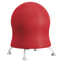Zenergy Ball Chair, Fabric, Red, 250 lbs. Capacity Cam Industrial